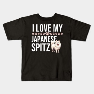 I Love My Japanese Spitz Kids T-Shirt